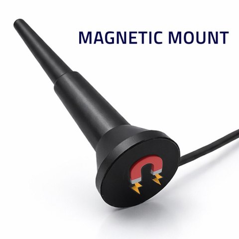Qoltec Antena 4G LTE z podstawą magnetyczną | 5dBi | dookólna | wewnętrzna | 600-2700 MHz | SMA | 3m