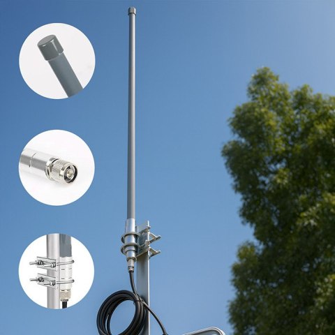 Qoltec Antena LoRa | 12dBi | dookólna | zewnętrzna | włókno szklane | 868 MHz | 1.5m
