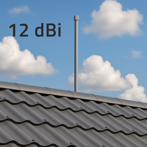 Qoltec Antena LoRa | 12dBi | dookólna | zewnętrzna | włókno szklane | 868 MHz | 1.5m