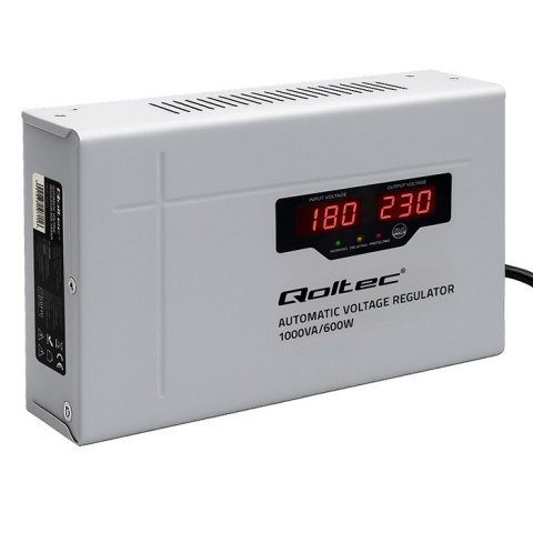 Qoltec Automatyczny Stabilizator napięcia AVR 1000VA | Compact | Toroidalny transformator