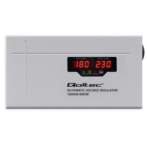 Qoltec Automatyczny Stabilizator napięcia AVR 1000VA | Compact | Toroidalny transformator