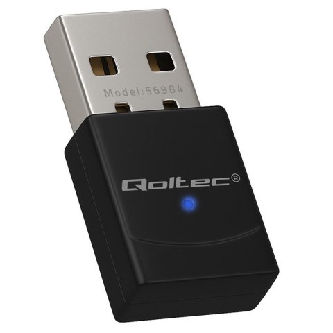 Qoltec Bezprzewodowy Ultra szybki mini adapter WiFi 6 | Standard AX | Bluetooth 5.4 | USB | 900Mbps