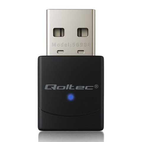 Qoltec Bezprzewodowy Ultra szybki mini adapter WiFi 6 | Standard AX | Bluetooth 5.4 | USB | 900Mbps