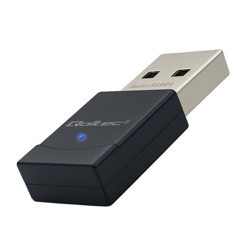 Qoltec Bezprzewodowy Ultra szybki mini adapter WiFi 6 | Standard AX | Bluetooth 5.4 | USB | 900Mbps