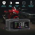 Qoltec Inteligentna mikroprocesorowa ładowarka 12V 6A | Prostownik z funkcją naprawy do akumulatora AGM GEL LiFePO4 | LCD