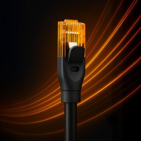 Qoltec Kabel Patchcord UTP | CAT6 | 2 x RJ-45 | High speed 1Gb/s | Pozłacane styki | 15m | czarny