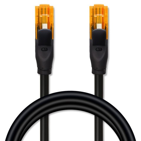 Qoltec Kabel Patchcord UTP | CAT6 | 2 x RJ-45 | High speed 1Gb/s | Pozłacane styki | 25m | czarny