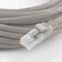 Qoltec Kabel Patchcord sieciowy skrętka UTP| Miedziany Cu |CAT6 | High speed 1Gb/s | LAN | 25m | szary
