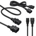 Qoltec Kabel przedłużający zasilający IEC C13/C14 | 3x1.00mm² | 3m