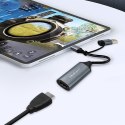 Qoltec Karta przechwytywania obrazu | Adapter USB-C USB-A | HDMI | 4K 30Hz | Aluminium