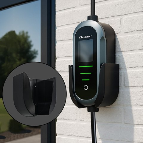 Qoltec Mobilna ładowarka do samochodu elektrycznego EV z regulacją 2w1 Typ2 | 22kW | 400V | Wi-fi | TUYA | SMART LIFE | LCD | Pr