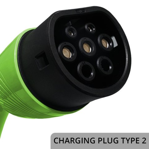 Qoltec Mobilna ładowarka do samochodu elektrycznego EV z regulacją 2w1 Typ2 | 3.5kW | 230V | Wi-fi | TUYA | SMART LIFE | LCD | P