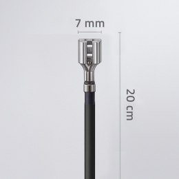 Qoltec Przewód akumulatorowy wsuwka żeńska typu FASTON 250 | 20cm | Czarny