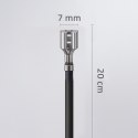 Qoltec Przewód akumulatorowy wsuwka żeńska typu FASTON 250 | 20cm | Czarny