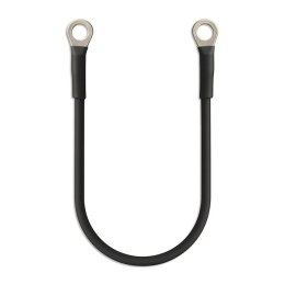 Qoltec Przewód akumulatorowy z końcówkami konektorowymi M8 | Kabel z oczkiem 8mm | 20cm | Czarny