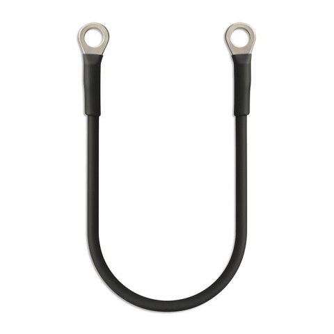Qoltec Przewód akumulatorowy z końcówkami konektorowymi M8 | Kabel z oczkiem 8mm | 20cm | Czarny