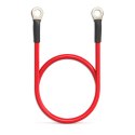 Qoltec Przewód akumulatorowy z końcówkami konektorowymi M8 | Kabel z oczkiem 8mm | 60cm | Czerwony