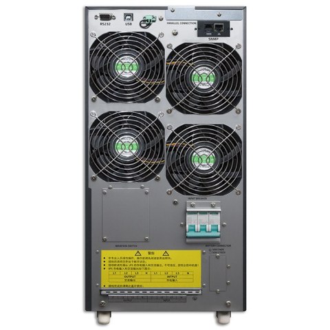 Qoltec Zasilacz awaryjny UPS 3- fazowy | 10kVA | LCD | EPO | USB | SNMP | On-line | High frequency