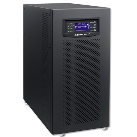 Qoltec Zasilacz awaryjny UPS 3- fazowy | 10kVA | LCD | EPO | USB | SNMP | On-line | High frequency