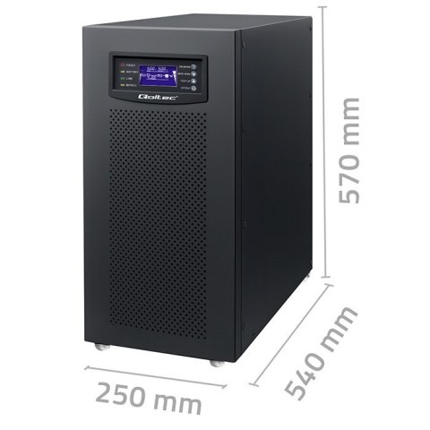 Qoltec Zasilacz awaryjny UPS 3 - fazowy | 15kVA | 12KW | LCD | EPO | SNMP | USB | On-line | High frequency
