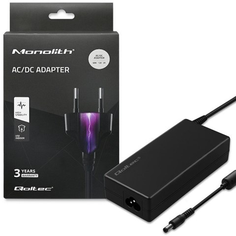 Qoltec Zasilacz desktopowy 60W | 12V | 5A | 5.5*2.5 | +kabel zasilający