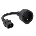 Qoltec Adapter IEC 320 C14/ FRENCH | 0.15m