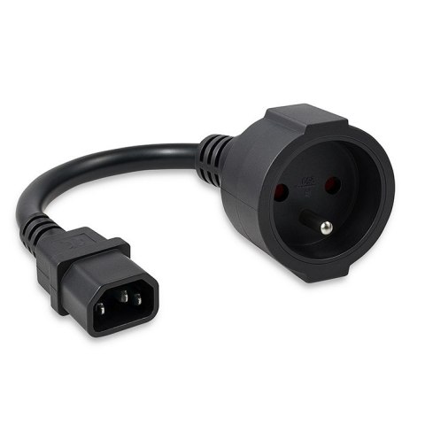 Qoltec Adapter IEC 320 C14/ FRENCH | 0.15m