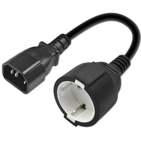 Qoltec Adapter IEC 320 C14/ SCHUKO | 0.15M