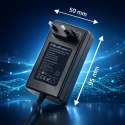 Qoltec Automatyczna ładowarka do akumulatora AGM GEL STD | Prostownik 12V | 2A | 24W | 5.5x2.1 | Kabel 1.8m