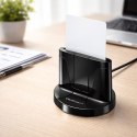 Qoltec Inteligentny czytnik chipowych kart ID SCR-0632 | USB 2.0 + Adapter USB-C