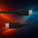 Qoltec Kabel USB 2.0 typ C męski | USB 2.0 typ C męski | 0.5m | Czarny