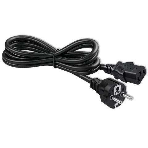 Qoltec Kabel zasilający IEC C13/SCHUKO | 3x1.00mm² | 2.5m