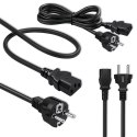Qoltec Kabel zasilający IEC C13/SCHUKO | 3x1.00mm² | 2.5m