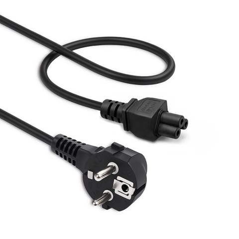 Qoltec Kabel zasilający IEC C5/SCHUKO | koniczynka | 3x0.75mm² | 1.4m