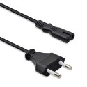 Qoltec Kabel zasilający IEC C7 | CEE 7/16 | ósemka | 2x0.75mm² | Czysta miedz CU | 3m