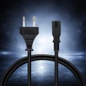 Qoltec Kabel zasilający IEC C7 | CEE 7/16 | ósemka | 2x0.75mm² | Czysta miedz CU | 3m