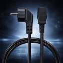 Qoltec Kabel zasilający SCHUKO | IEC C13 | CEE 7/7 | 3x1.00mm² | Czysta miedź Cu | 2m