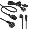 Qoltec Kabel zasilający SCHUKO | IEC C13 | CEE 7/7 | 3x1.00mm² | Czysta miedź Cu | 2m