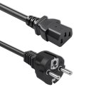 Qoltec Kabel zasilający SCHUKO | IEC C13 | CEE 7/7 | 3x1.00mm² | Czysta miedź Cu | 3m