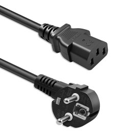 Qoltec Kabel zasilający SCHUKO | IEC C13 | CEE 7/7 | 3x1.0mm² | Czysta miedź Cu | 1.8m