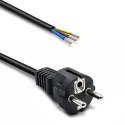 Qoltec Przewód zasilający SCHUKO CEE 7/7 | miedź Cu | odizolowany lutowany | 3x0.75 mm² | 1.8m