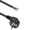 Qoltec Przewód zasilający SCHUKO CEE 7/7 | miedź Cu | odizolowany lutowany | 3x0.75 mm² | 5m