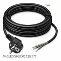 Qoltec Przewód zasilający SCHUKO CEE 7/7 | miedź Cu | odizolowany lutowany | 3x0.75 mm² | 5m
