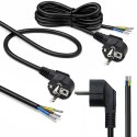Qoltec Przewód zasilający SCHUKO CEE 7/7 | miedź Cu | odizolowany lutowany | 3x0.75 mm² | 5m