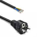 Qoltec Przewód zasilający SCHUKO CEE 7/7 | miedź Cu | odizolowany lutowany | 3x1.00 mm² | 1.8m