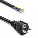 Qoltec Przewód zasilający SCHUKO CEE 7/7 | miedź Cu | odizolowany lutowany | 3x1.50 mm² | 1.8m