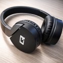 Qoltec Słuchawki bezprzewodowe nauszne z mikrofonem | BT | Super Bass | Czarne