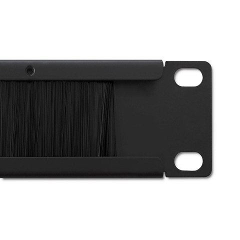 Qoltec Solidny stalowy Przepust szczotkowy do szaf RACK 19" | 1U