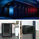Qoltec Szafa RACK 19" | 12U | 600 x 635 x 450 | Perforowane drzwi | Wisząca | Stalowa obudowa | Zamek | Czarna