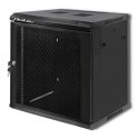 Qoltec Szafa RACK 19" | 12U | 600 x 635 x 450 | Perforowane drzwi | Wisząca | Stalowa obudowa | Zamek | Czarna